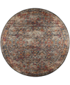 D Style Jericho Jc3 4' X 4' Round Area Rug In Charcoal
