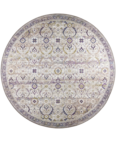 D Style Jericho Jc1 8' X 8' Round Area Rug In Khaki