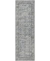 D Style Jericho Jc7 2'6" X 12' Runner Area Rug In Charcoal