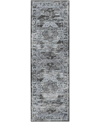 D Style Jericho Jc5 2'6" X 10' Runner Area Rug In Gray