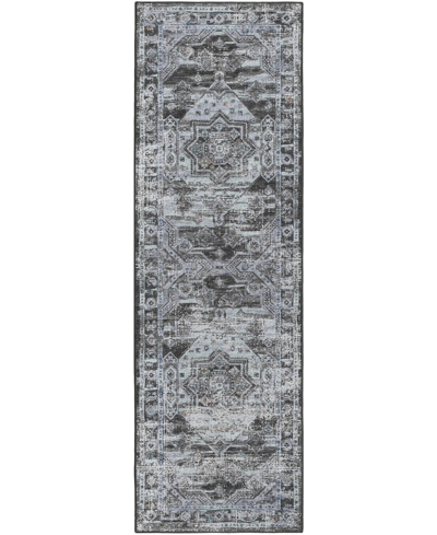 D Style Jericho Jc5 2'6" X 10' Runner Area Rug In Gray