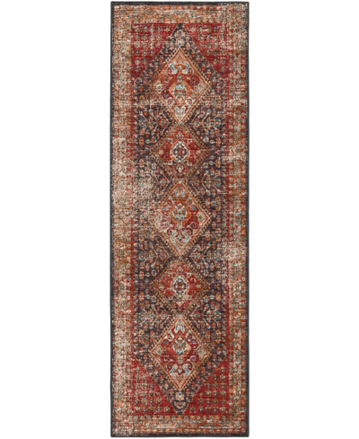 D Style Jericho Jc9 2'6" X 8' Runner Area Rug In Maroon