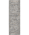 D Style Jericho Jc4 2'6" X 8' Runner Area Rug In Silver Tone