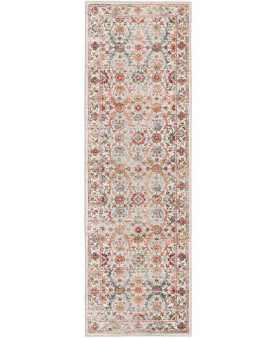 D Style Basilic Bas1 2'6" X 10' Runner Area Rug In Ivory