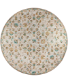 D Style Jericho Jc8 6' X 6' Round Area Rug In Beige