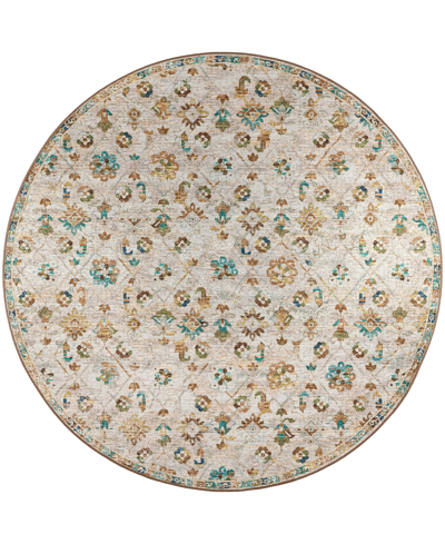 D Style Jericho Jc8 6' X 6' Round Area Rug In Beige