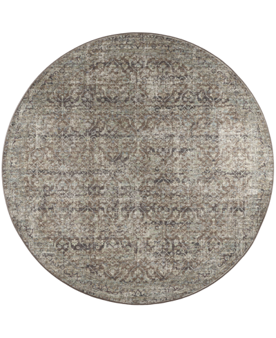 D Style Jericho Jc10 8' X 8' Round Area Rug In Mushroom