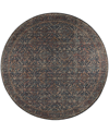 D Style Jericho Jc10 8' X 8' Round Area Rug In Midnight