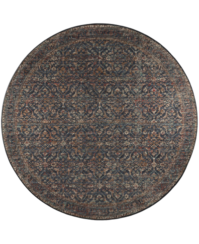 D Style Jericho Jc10 8' X 8' Round Area Rug In Midnight