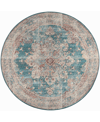 D Style Jericho Jc6 6' X 6' Round Area Rug In Turquoise