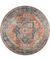 D Style Jericho Jc2 8' X 8' Round Area Rug In Copper