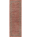 D Style Jericho Jc7 2'6" X 12' Runner Area Rug In Red
