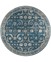 D Style Jericho Jc4 6' X 6' Round Area Rug In Navy