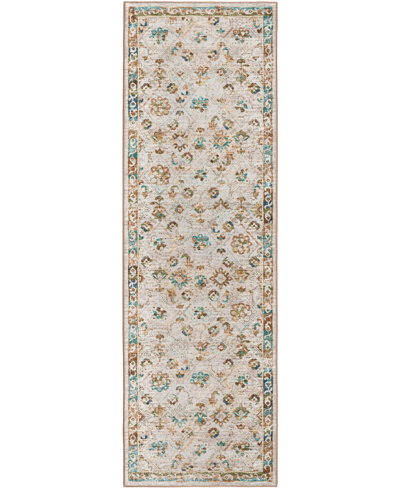 D Style Jericho Jc8 2'6" X 12' Runner Area Rug In Beige