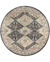 D Style Jericho Jc9 6' X 6' Round Area Rug In Midnight