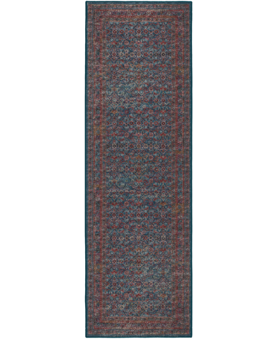 D Style Jericho Jc7 2'6" X 12' Runner Area Rug In Navy