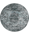 D Style Jericho Jc5 6' X 6' Round Area Rug In Gray