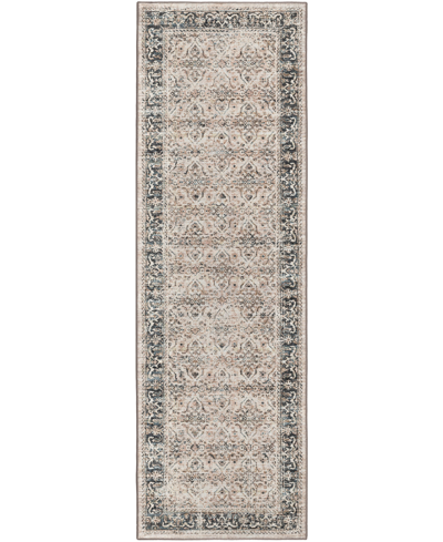 D Style Basilic Bas10 2'6" X 8' Runner Area Rug In Taupe
