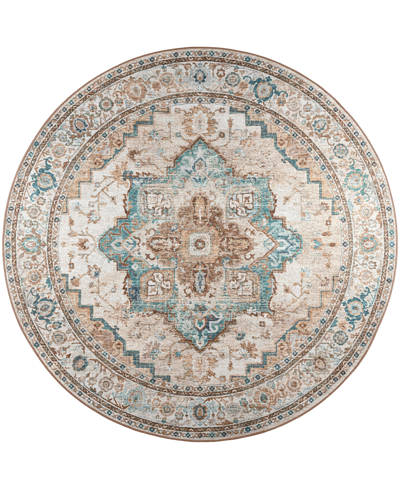 D Style Jericho Jc2 6' X 6' Round Area Rug In Beige