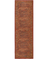D Style Jericho Jc3 2'6" X 10' Runner Area Rug In Paprika