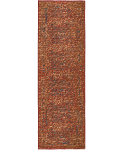 D Style Jericho Jc3 2'6" X 10' Runner Area Rug In Paprika