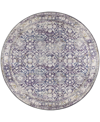 D Style Jericho Jc3 4' X 4' Round Area Rug In Purple