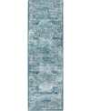 D Style Jericho Jc5 2'6" X 8' Runner Area Rug In Denim