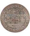D Style Jericho Jc7 6' X 6' Round Area Rug In Coffee