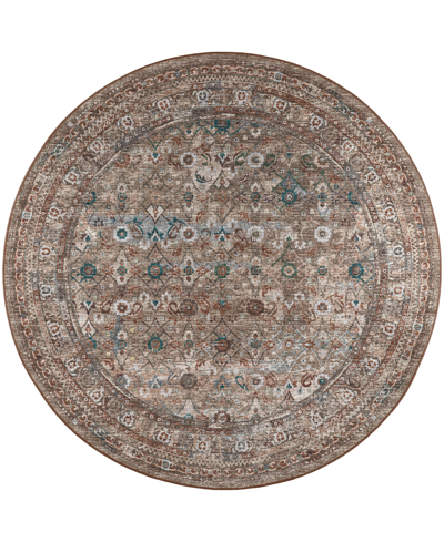 D Style Jericho Jc7 6' X 6' Round Area Rug In Coffee
