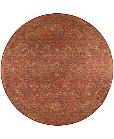 D Style Jericho Jc3 6' X 6' Round Area Rug In Paprika