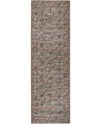 D Style Jericho Jc7 2'6" X 10' Runner Area Rug In Coffee