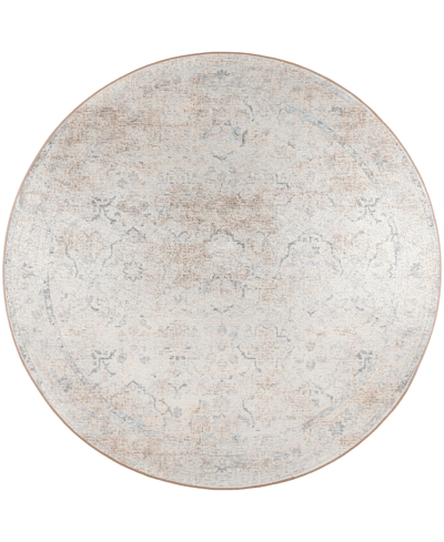 D Style Jericho Jc3 4' X 4' Round Area Rug In Ivory