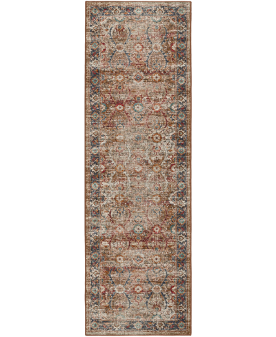 D Style Basilic Bas1 2'6" X 12' Runner Area Rug In Taupe
