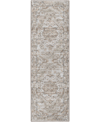 D Style Jericho Jc5 2'6" X 10' Runner Area Rug In Silver Tone