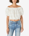 LUCKY BRAND LACE COTTON CROP TOP