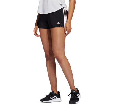 Adidas Originals Women's Adidas Pacer 3-stripes Woven Shorts In Black/white