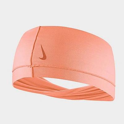 Nike Yoga Wide Twist Headband In Light Madder Root