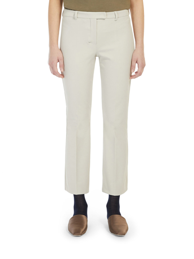 's Max Mara Stretch Cotton Blend Trousers In Nude & Neutrals