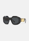 Versace Maxi Medusa Biggie Squared Sunglasses In Black