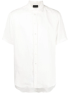 Emporio Armani Camicia Bianca In Jersey Misto Lyocell In White