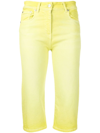 MSGM MID-RISE CROPPED TROUSERS