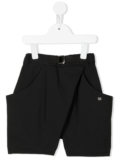 Fith Kids' Slip-pocket Detail Shorts In Black