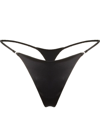 Fleur Du Mal Black Luxe V-string Thong