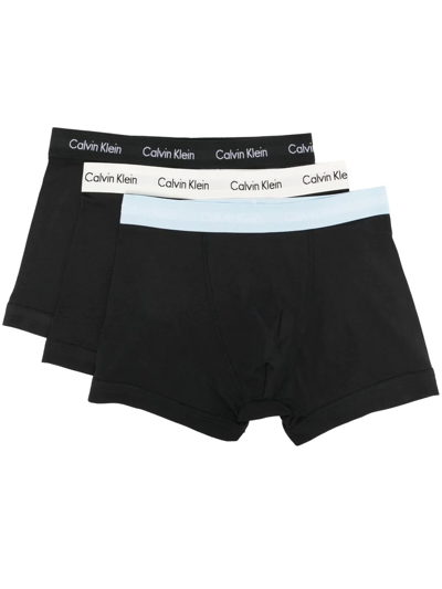 Calvin Klein Underwear Logo-waistband Boxers Set Of 3 In Black