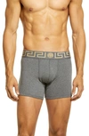 Versace 2-pack Greca Border Boxers In A91m Black/grey