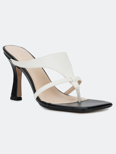 Torgeis Aconite Heeled Thong Sandal In White