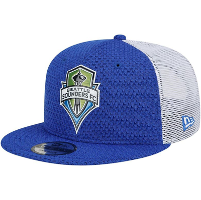 New Era Men's Blue Seattle Sounders Fc Kick-off Trucker 9fifty Snapback Hat