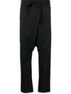 Gabriele Pasini Drawstring Drop-crotch Trousers In Black