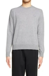 Acne Studios Kalon Logo-appliquéd Wool Sweater In Gray