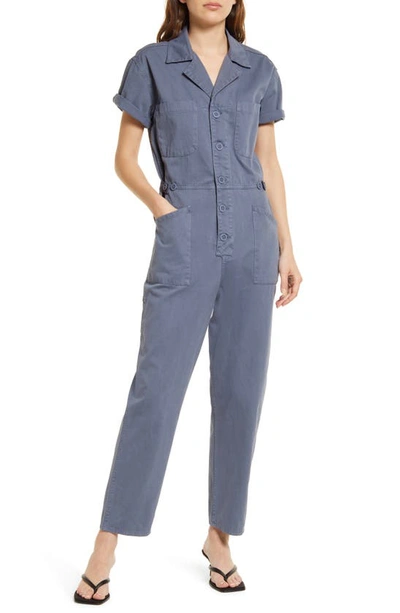 Pistola Grover Utility Ankle Jumpsuit In Blue Stone